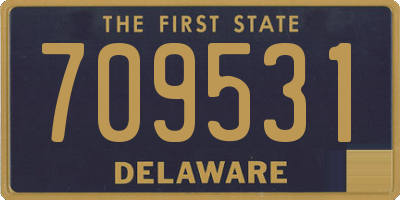 DE license plate 709531