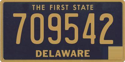 DE license plate 709542