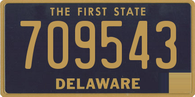 DE license plate 709543