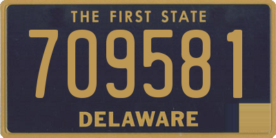 DE license plate 709581