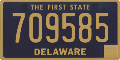 DE license plate 709585