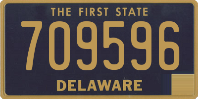 DE license plate 709596