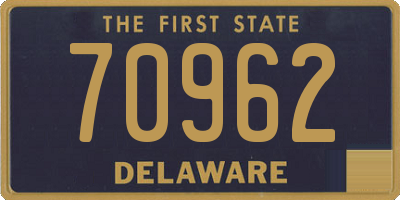 DE license plate 70962