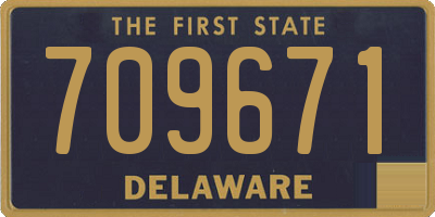 DE license plate 709671