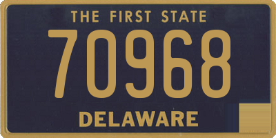 DE license plate 70968