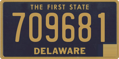 DE license plate 709681