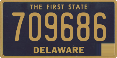 DE license plate 709686