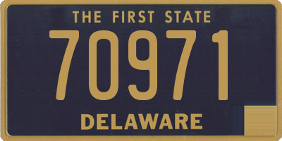 DE license plate 70971