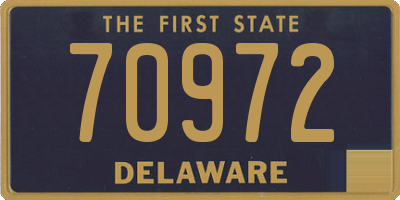 DE license plate 70972