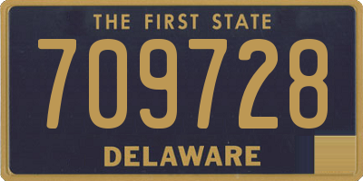 DE license plate 709728