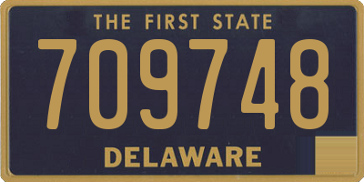 DE license plate 709748