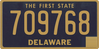 DE license plate 709768