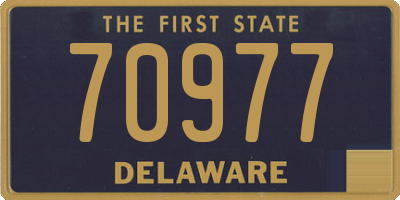 DE license plate 70977