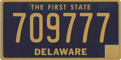 DE license plate 709777