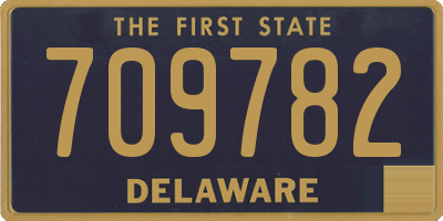 DE license plate 709782