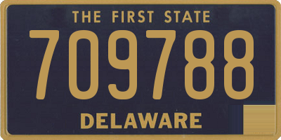 DE license plate 709788