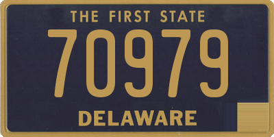 DE license plate 70979