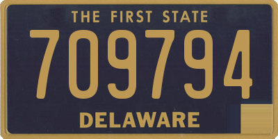 DE license plate 709794
