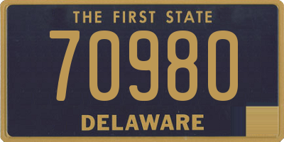 DE license plate 70980