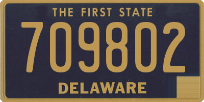 DE license plate 709802