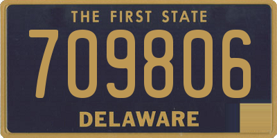 DE license plate 709806