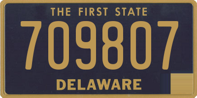 DE license plate 709807