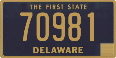 DE license plate 70981