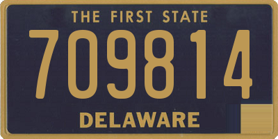 DE license plate 709814