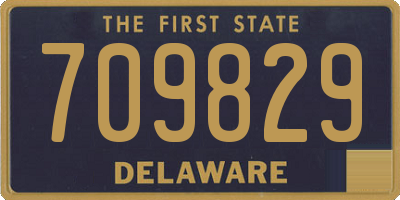 DE license plate 709829