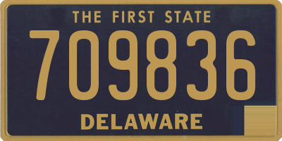 DE license plate 709836
