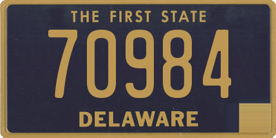 DE license plate 70984