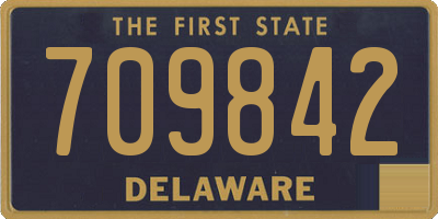 DE license plate 709842