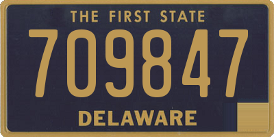 DE license plate 709847