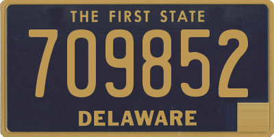 DE license plate 709852