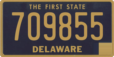 DE license plate 709855