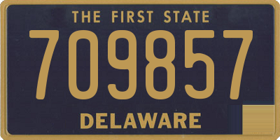 DE license plate 709857