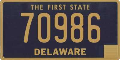 DE license plate 70986