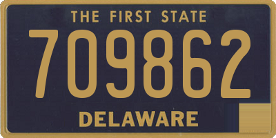 DE license plate 709862