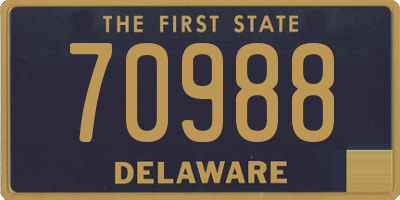 DE license plate 70988