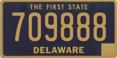 DE license plate 709888