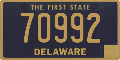 DE license plate 70992