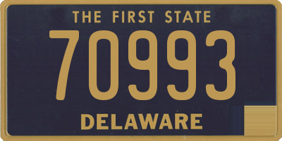 DE license plate 70993