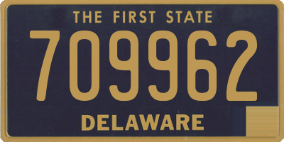 DE license plate 709962