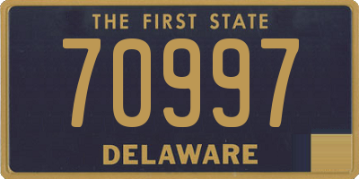 DE license plate 70997