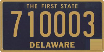 DE license plate 710003