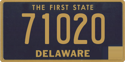 DE license plate 71020