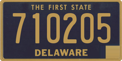 DE license plate 710205