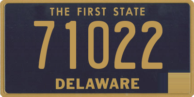 DE license plate 71022
