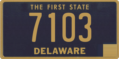 DE license plate 7103