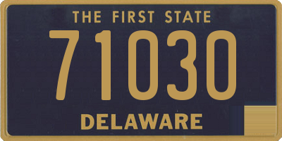 DE license plate 71030